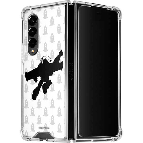 Disney Toy Story Buzz Lightyear Silhouette Galaxy Z Fold4 5G Clear Case