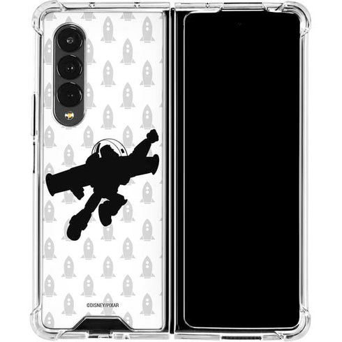 Disney Toy Story Buzz Lightyear Silhouette Galaxy Z Fold4 5G Clear Case
