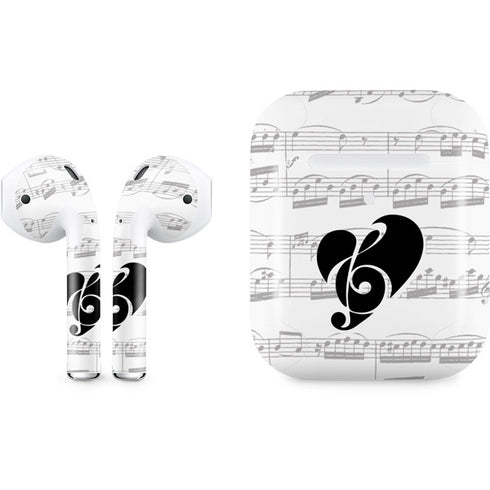 BW Musical Notes Apple AirPods 2 Skin