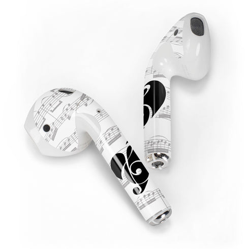 BW Musical Notes Apple AirPods 2 Skin