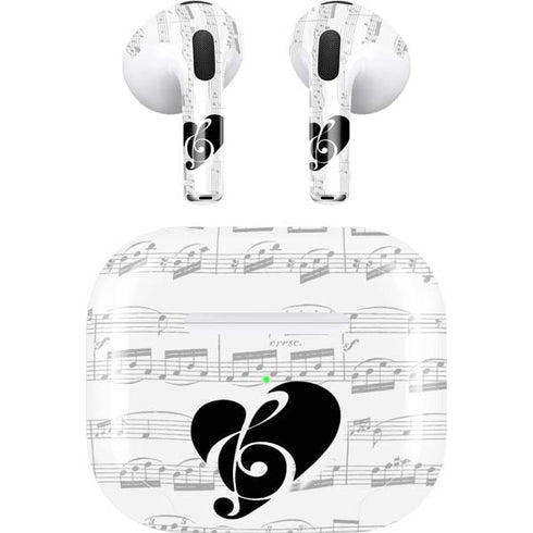 BW Musical Notes Apple AirPods (3rd Gen 2021) Skin