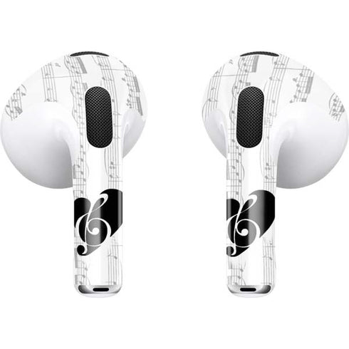 BW Musical Notes Apple AirPods (3rd Gen 2021) Skin