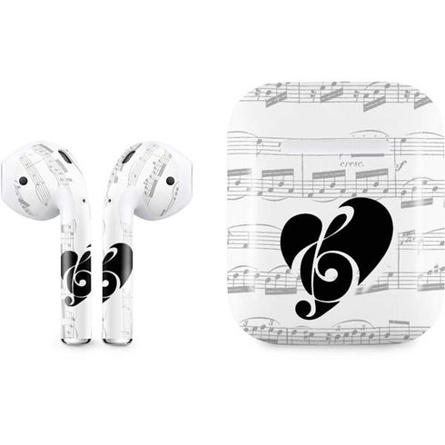 BW Musical Notes Apple AirPods Skin