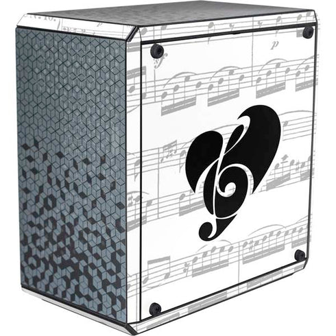 BW Musical Notes Cooler Master MasterBox Q300L Mini Tower Skin