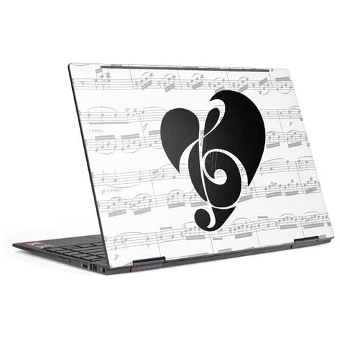 BW Musical Notes HP Envy Skin