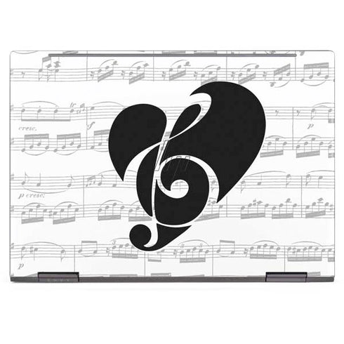 BW Musical Notes HP Envy Skin