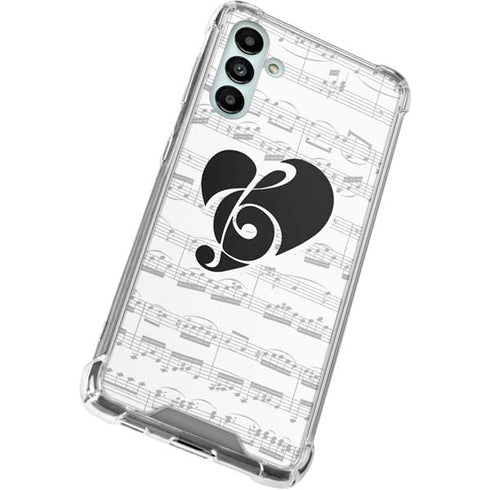 BW Musical Notes Galaxy A13 5G Clear Case