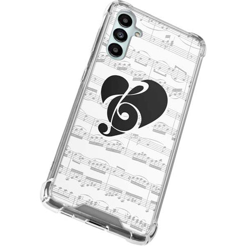 BW Musical Notes Galaxy A14 5G Clear Case