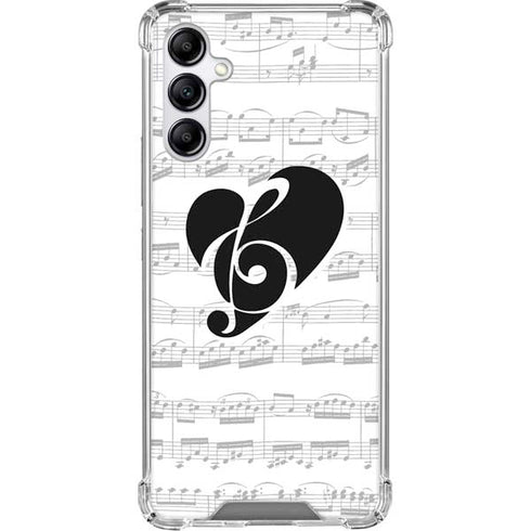 BW Musical Notes Galaxy A15 5G Clear Case
