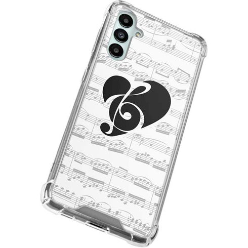 BW Musical Notes Galaxy A15 5G Clear Case