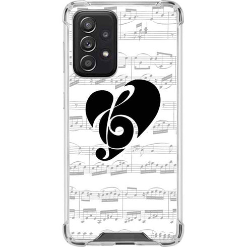 BW Musical Notes Galaxy A52 5G Clear Case