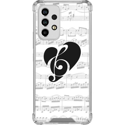 BW Musical Notes Galaxy A53 5G Clear Case