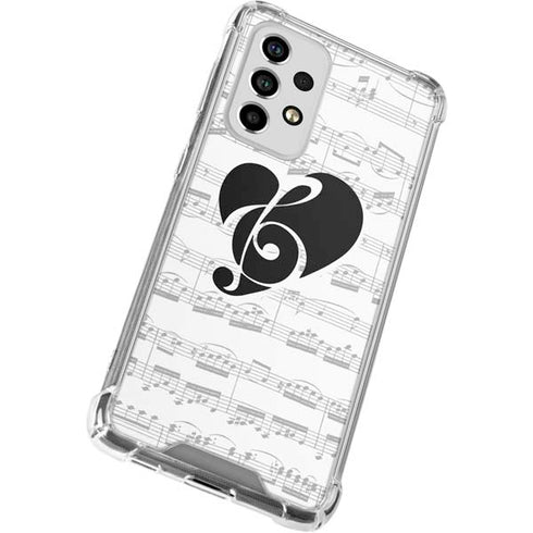 BW Musical Notes Galaxy A53 5G Clear Case