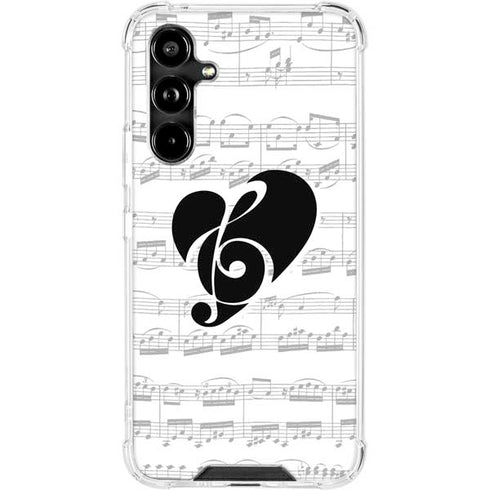 BW Musical Notes Galaxy A54 5G Clear Case