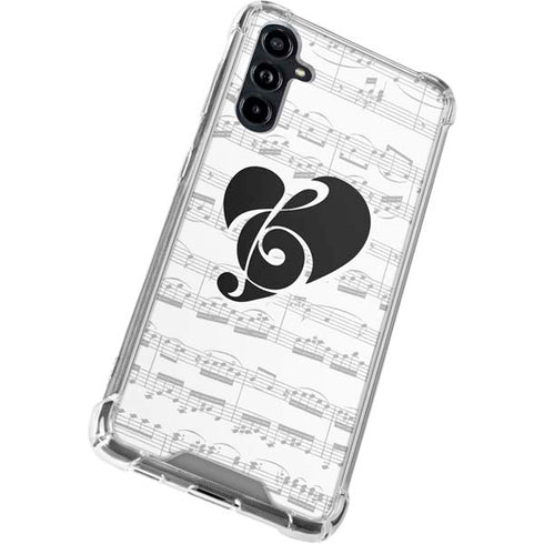 BW Musical Notes Galaxy A54 5G Clear Case