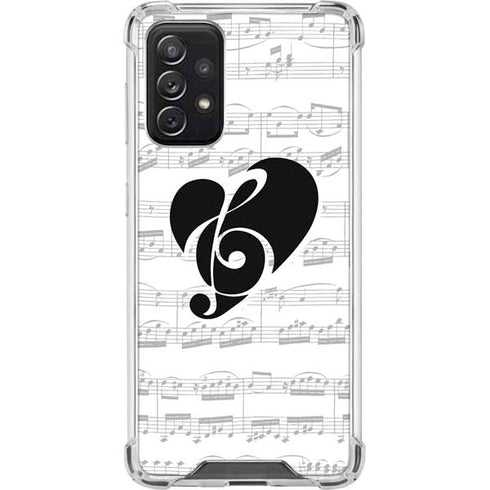 BW Musical Notes Galaxy A72 5G Clear Case