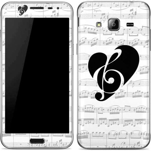 BW Musical Notes Galaxy J3 Skin