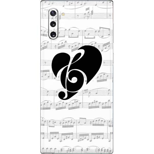 BW Musical Notes Galaxy Note 10 Skin