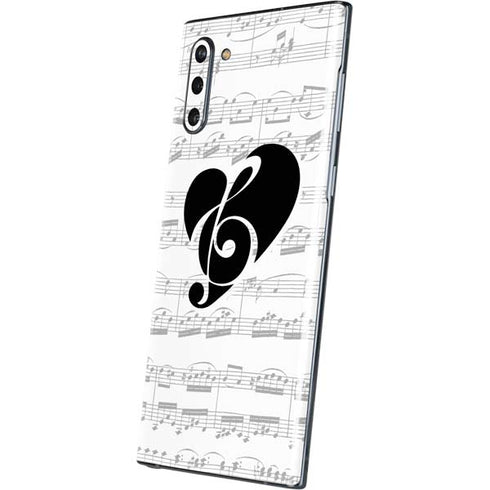 BW Musical Notes Galaxy Note 10 Skin