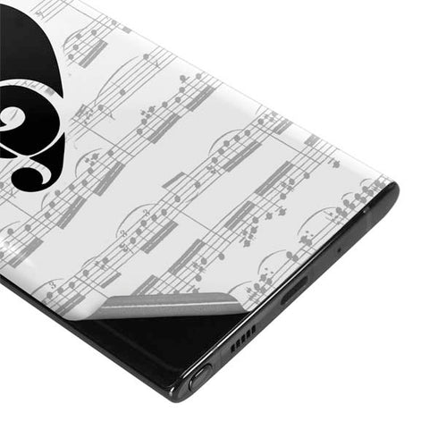 BW Musical Notes Galaxy Note 10 Skin