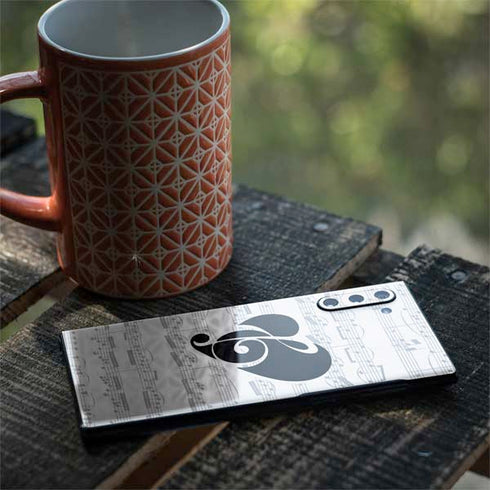 BW Musical Notes Galaxy Note 10 Skin