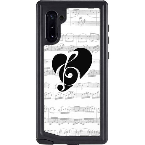 BW Musical Notes Galaxy Note 10 Waterproof Case