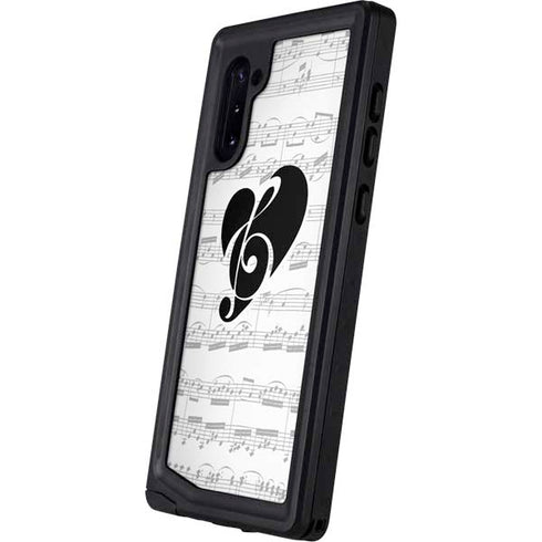 BW Musical Notes Galaxy Note 10 Waterproof Case