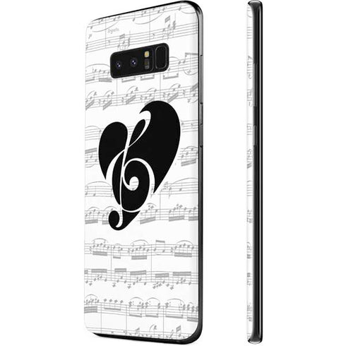 BW Musical Notes Galaxy Note 8 Skin