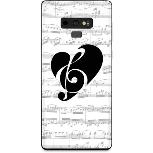 BW Musical Notes Galaxy Note 9 Skin