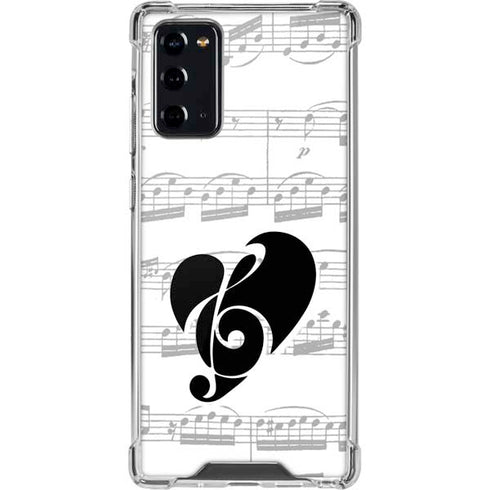 BW Musical Notes Galaxy Note20 5G Clear Case