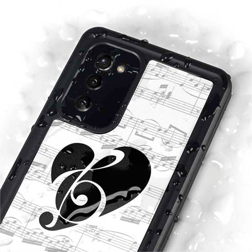 BW Musical Notes Galaxy Note20 5G Waterproof Case