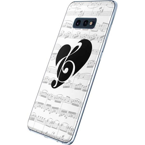 BW Musical Notes Galaxy S10e Skin