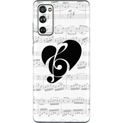 BW Musical Notes Galaxy S20 Fan Edition Skin