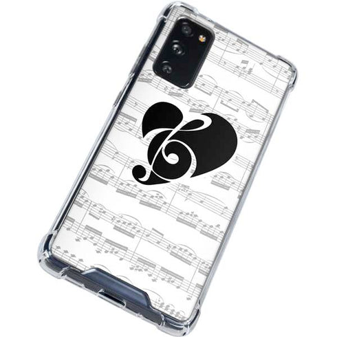 BW Musical Notes Galaxy S20 FE Clear Case