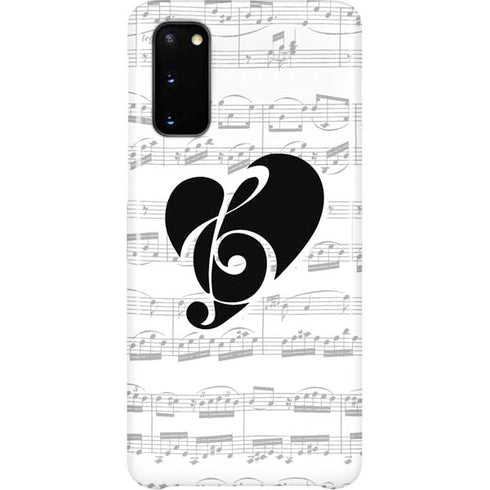 BW Musical Notes Galaxy S20 Lite Case