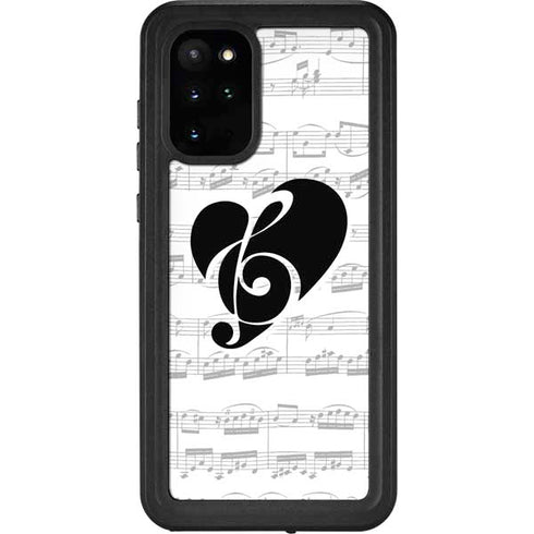 BW Musical Notes Galaxy S20 Plus Waterproof Case