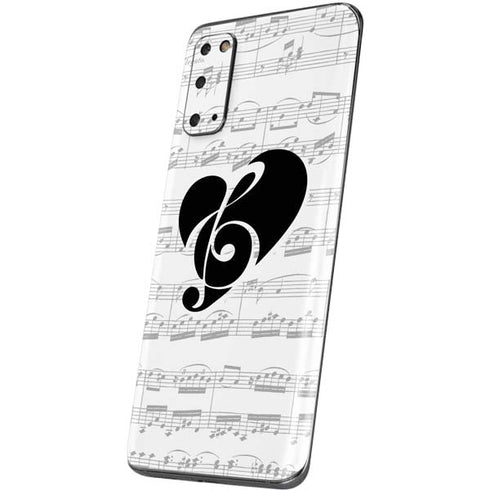BW Musical Notes Galaxy S20 Skin