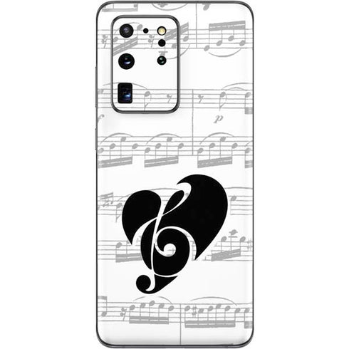 BW Musical Notes Galaxy S20 Ultra 5G Skin