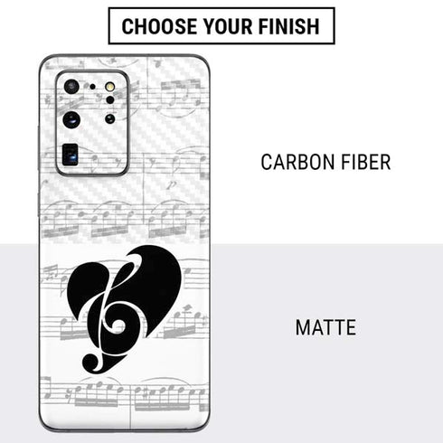 BW Musical Notes Galaxy S20 Ultra 5G Skin