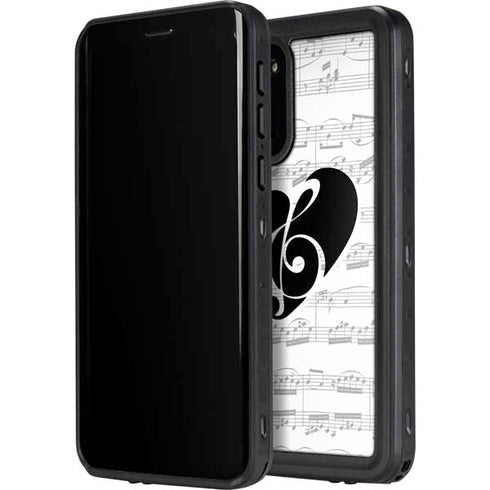 BW Musical Notes Galaxy S20 Waterproof Case