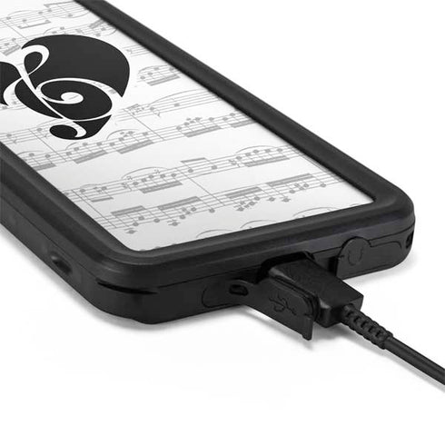 BW Musical Notes Galaxy S20 Waterproof Case