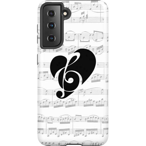 BW Musical Notes Galaxy S21 5G Pro Case