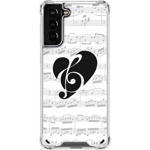BW Musical Notes Galaxy S21 Plus 5G Clear Case