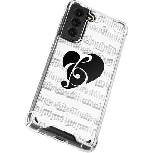 BW Musical Notes Galaxy S21 Plus 5G Clear Case
