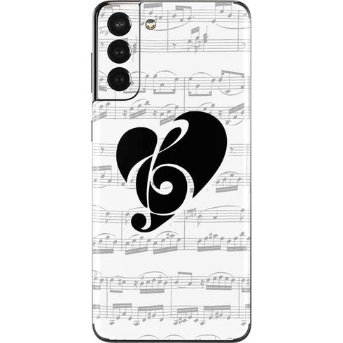 BW Musical Notes Galaxy S21 Plus 5G Skin