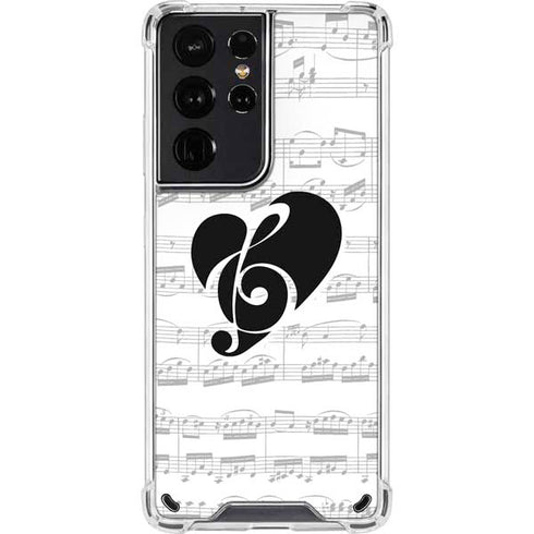 BW Musical Notes Galaxy S21 Ultra 5G Clear Case