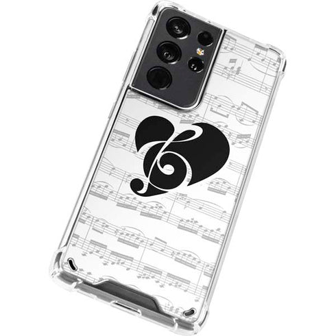 BW Musical Notes Galaxy S21 Ultra 5G Clear Case