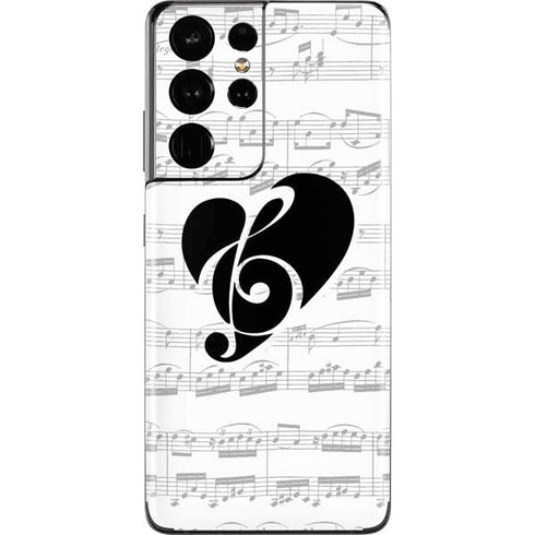 BW Musical Notes Galaxy S21 Ultra 5G Skin