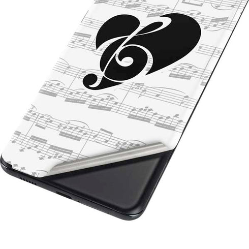 BW Musical Notes Galaxy S21 Ultra 5G Skin