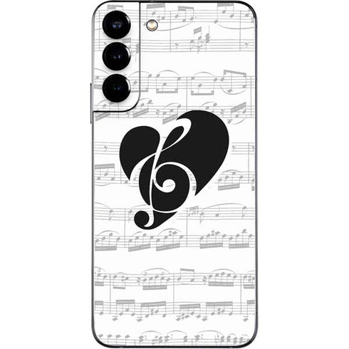 BW Musical Notes Galaxy S22 Plus Skin